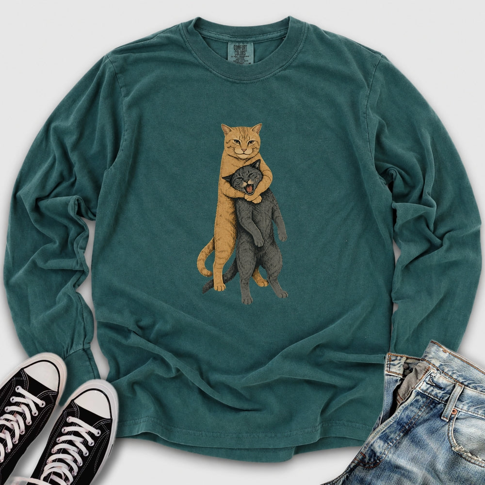 Cat Headlock Long Sleeve Tee