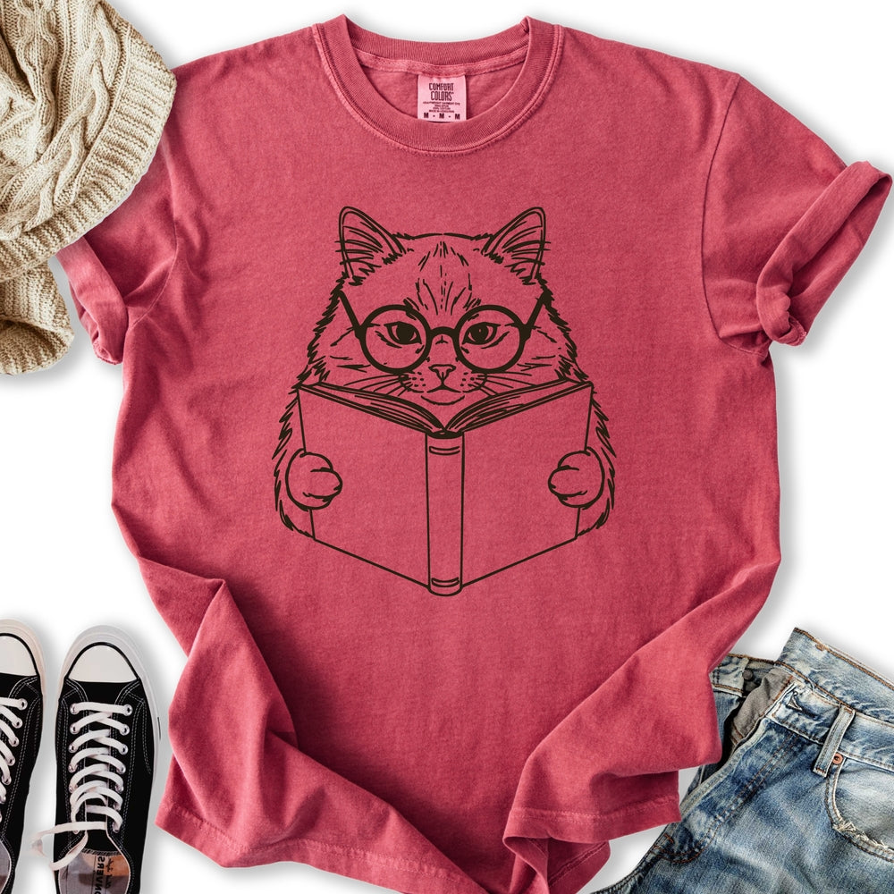 Reading Cat T-Shirt