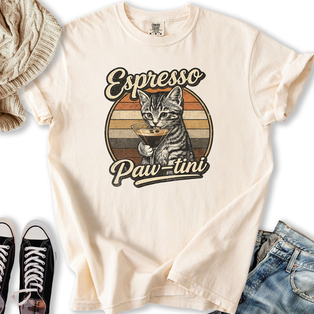 Espresso Pawtini Cat T-Shirt