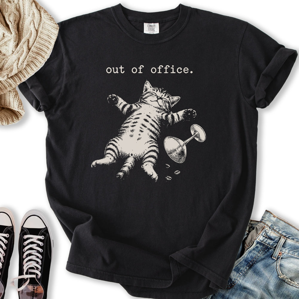 Out of Office Cat Relaxed Tee