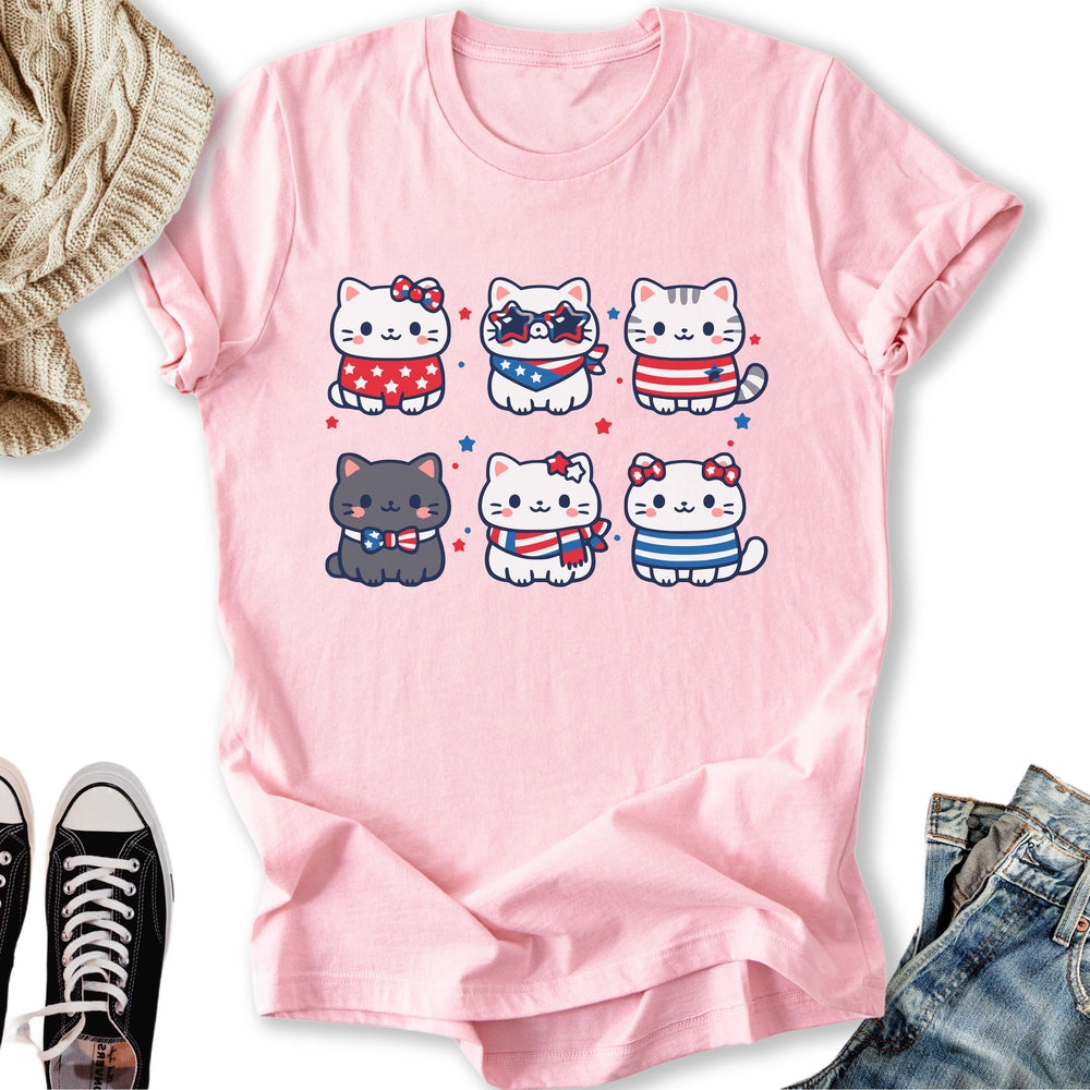 Cute Patriotic Cats T-Shirt