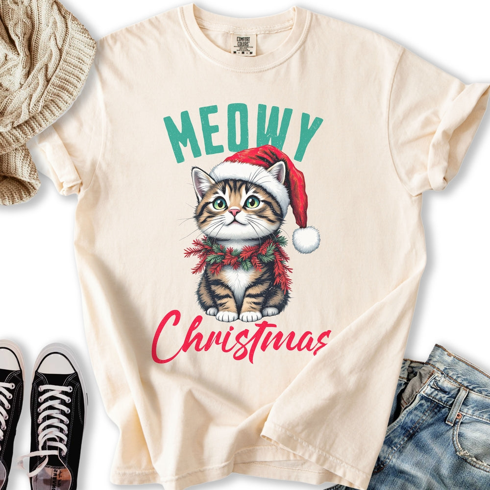 Meowy Christmas Kitten T-Shirt