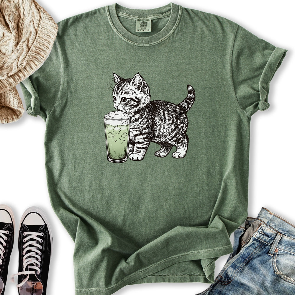 Kitten with Matcha T-Shirt