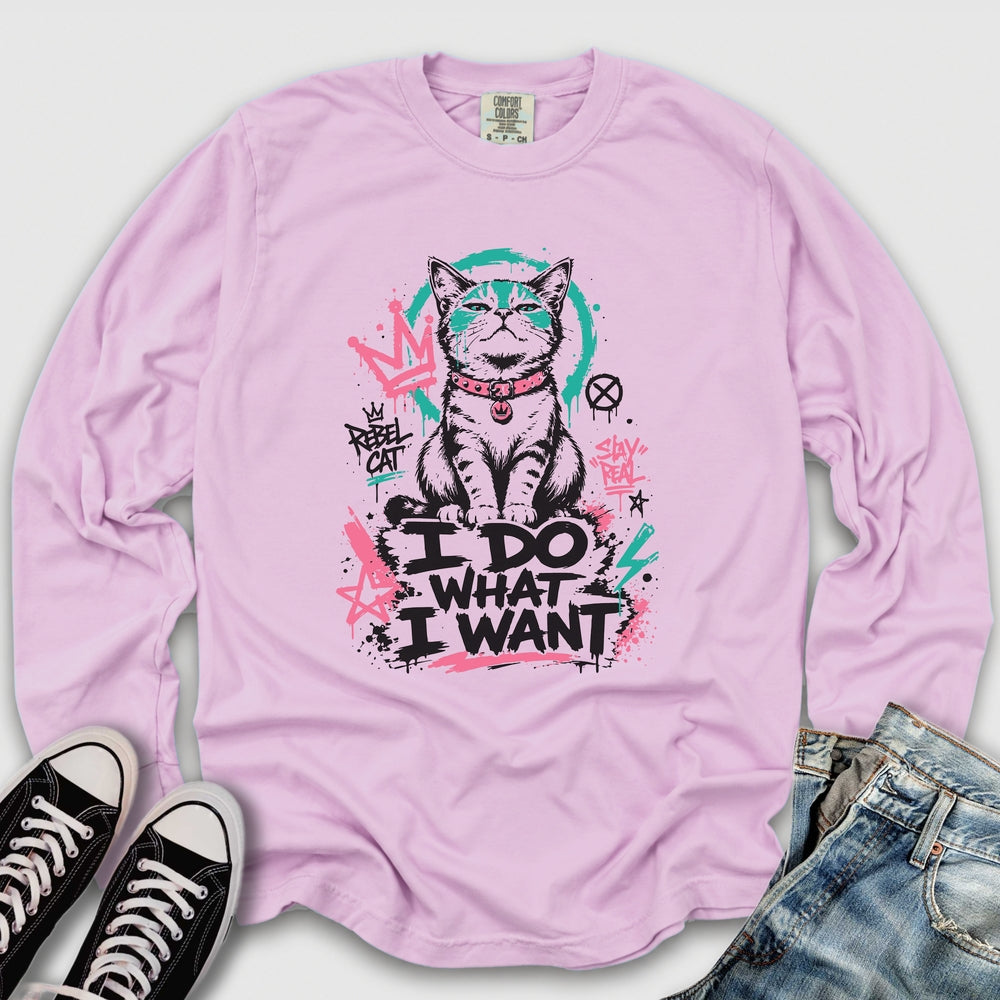 Streetart Cat Long Sleeve Tee