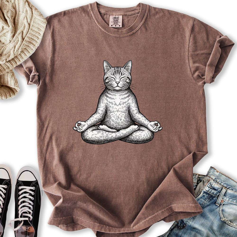 Yoga Lotus Cat T-Shirt