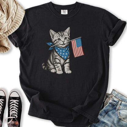 Cute July 4th Tabby T-Shirt