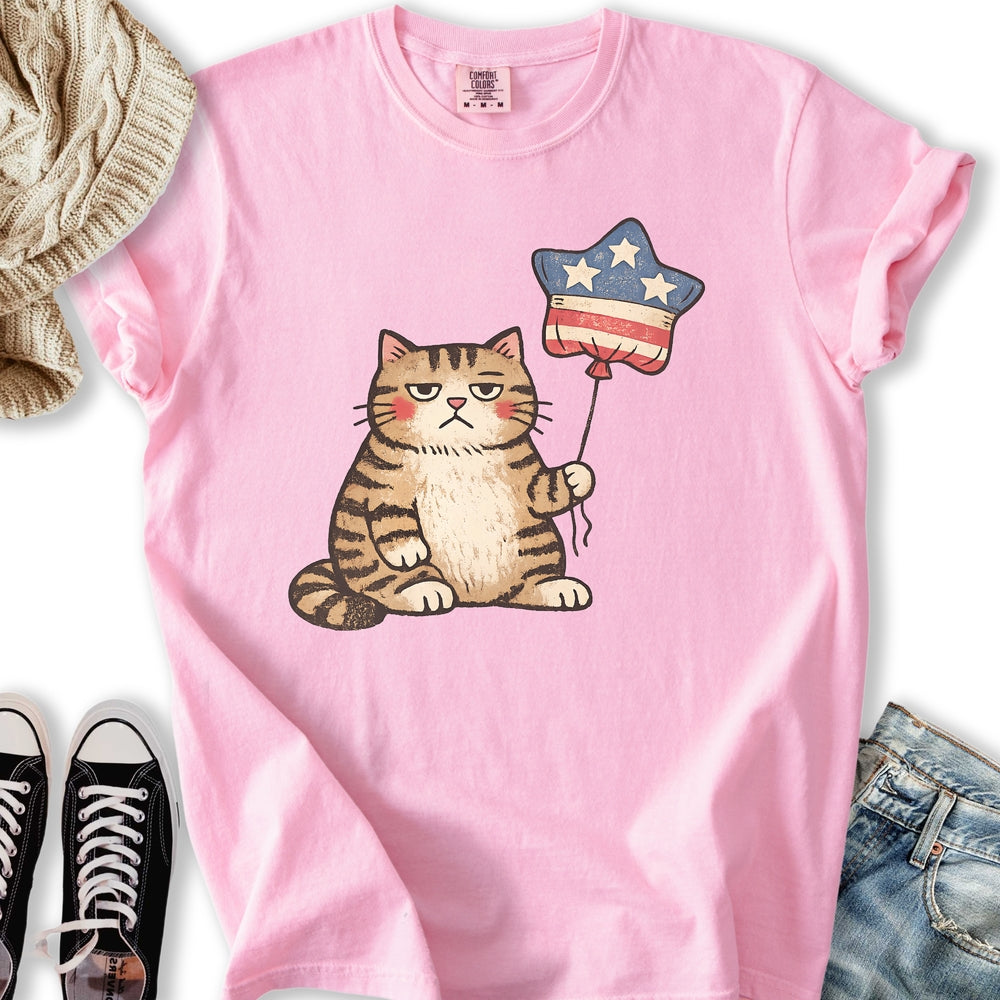 Unbothered Cat Patriot T-Shirt