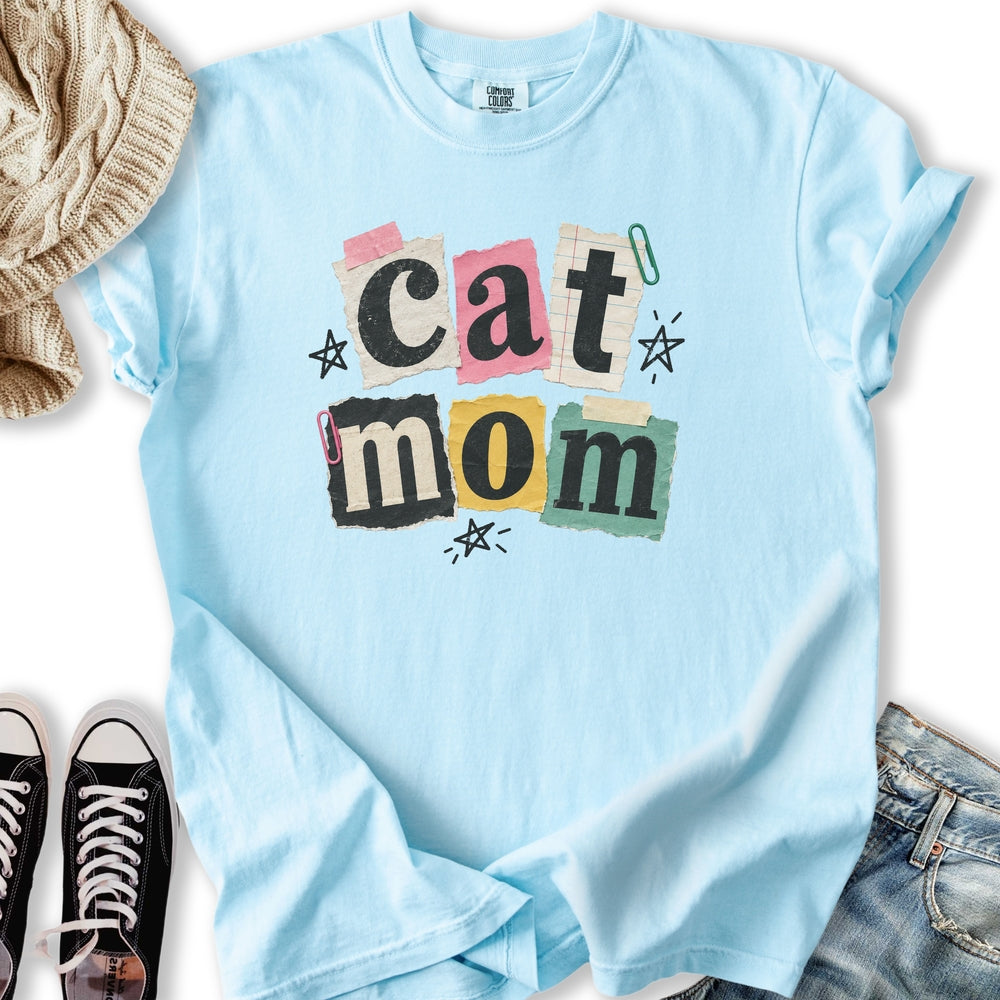 Scrapbook Cat Mom Relaxed Tee