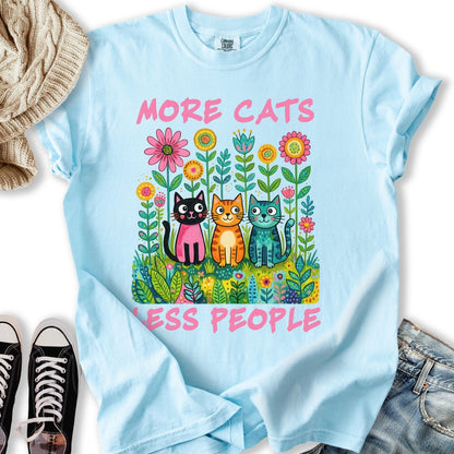 More Cats Folk Art Relaxed Tee