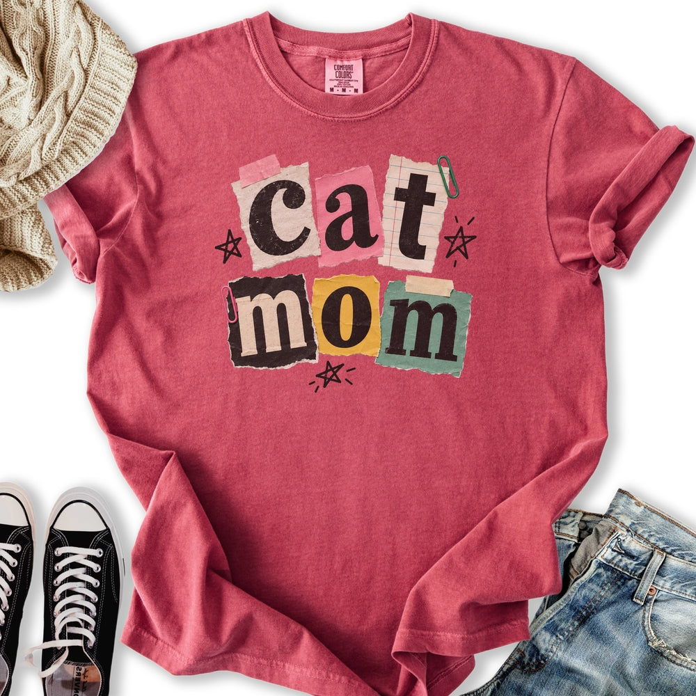 Scrapbook Cat Mom Relaxed Tee
