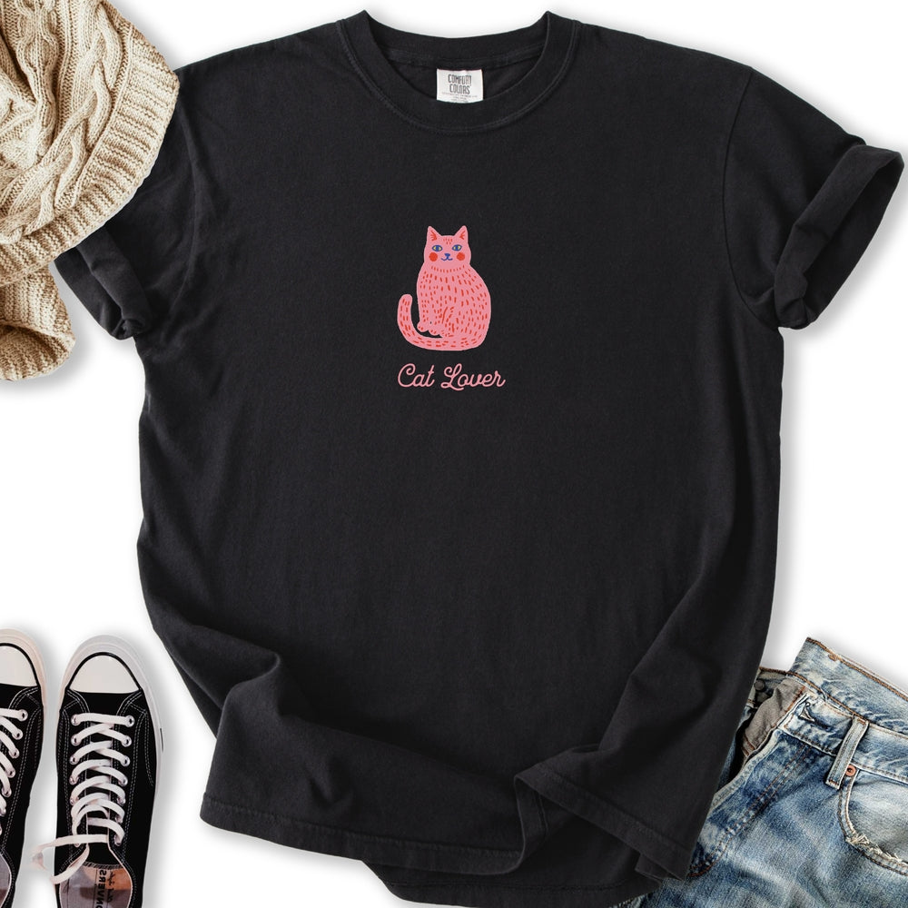 Cute Pink Cat Lover T-Shirt