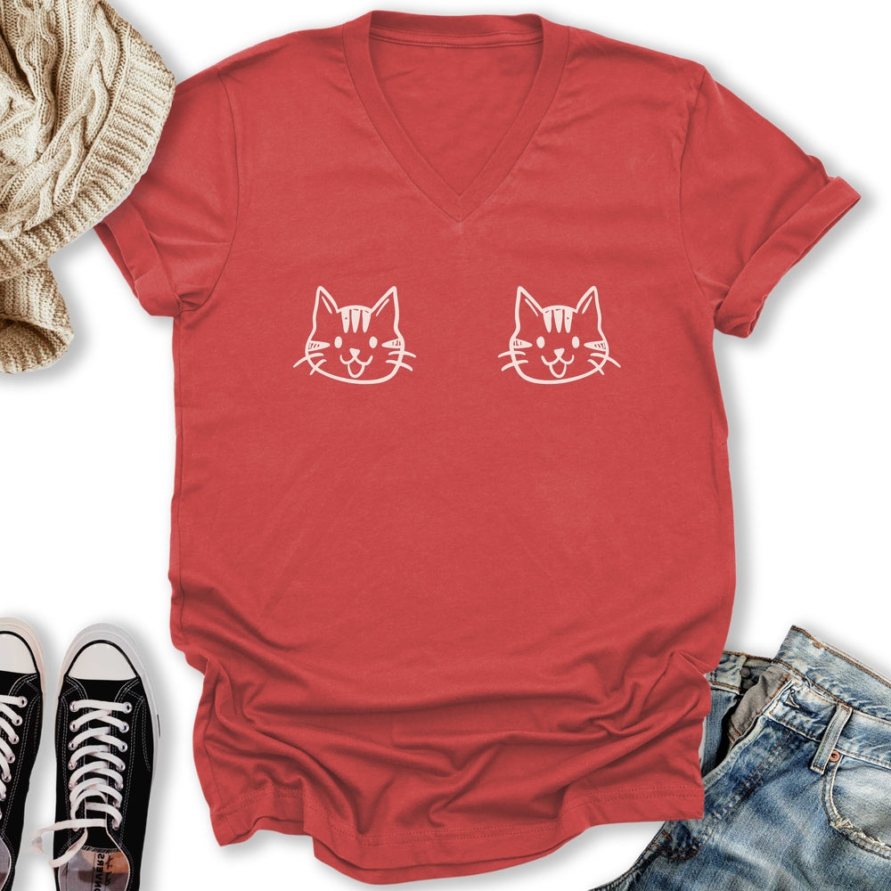 Kitties V-Neck Tee