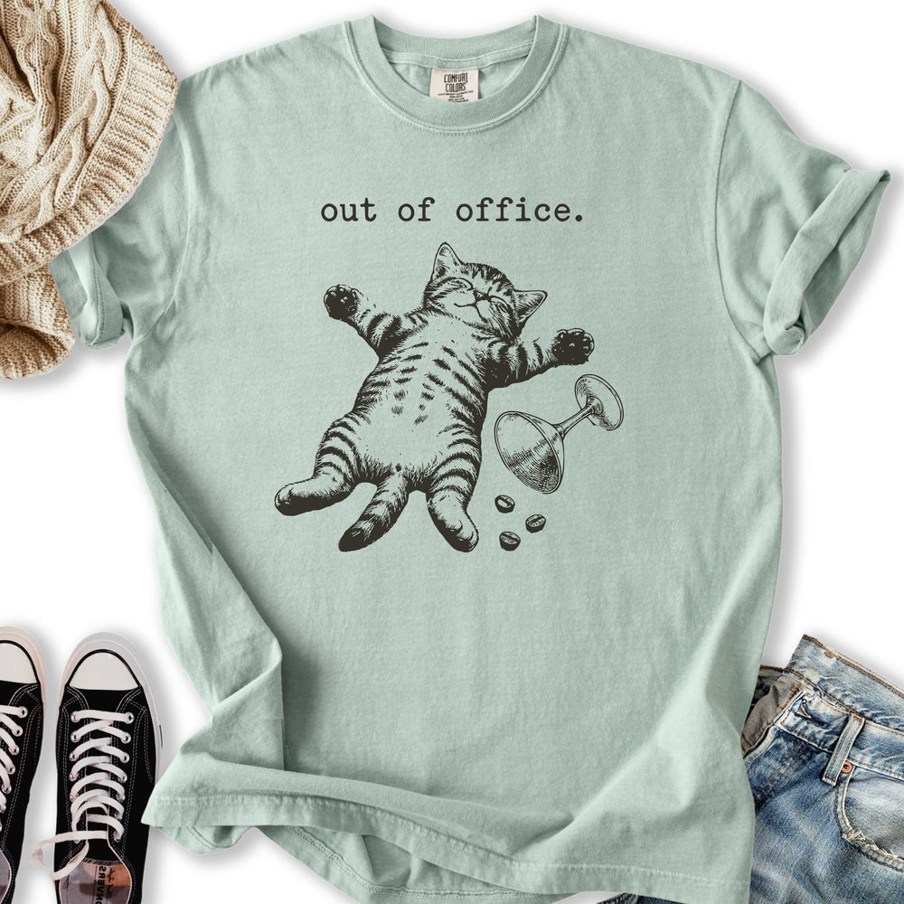 Out of Office Cat Relaxed Tee