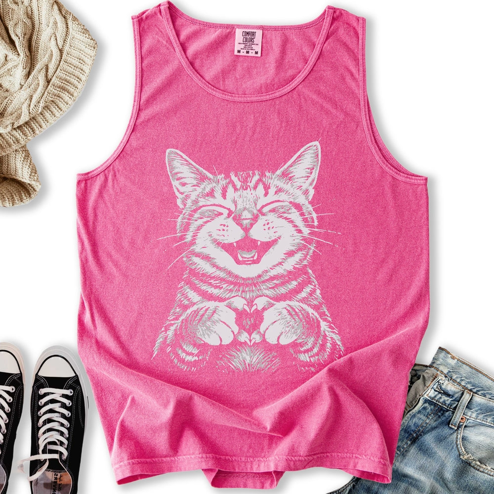Cat Love Heart Tank