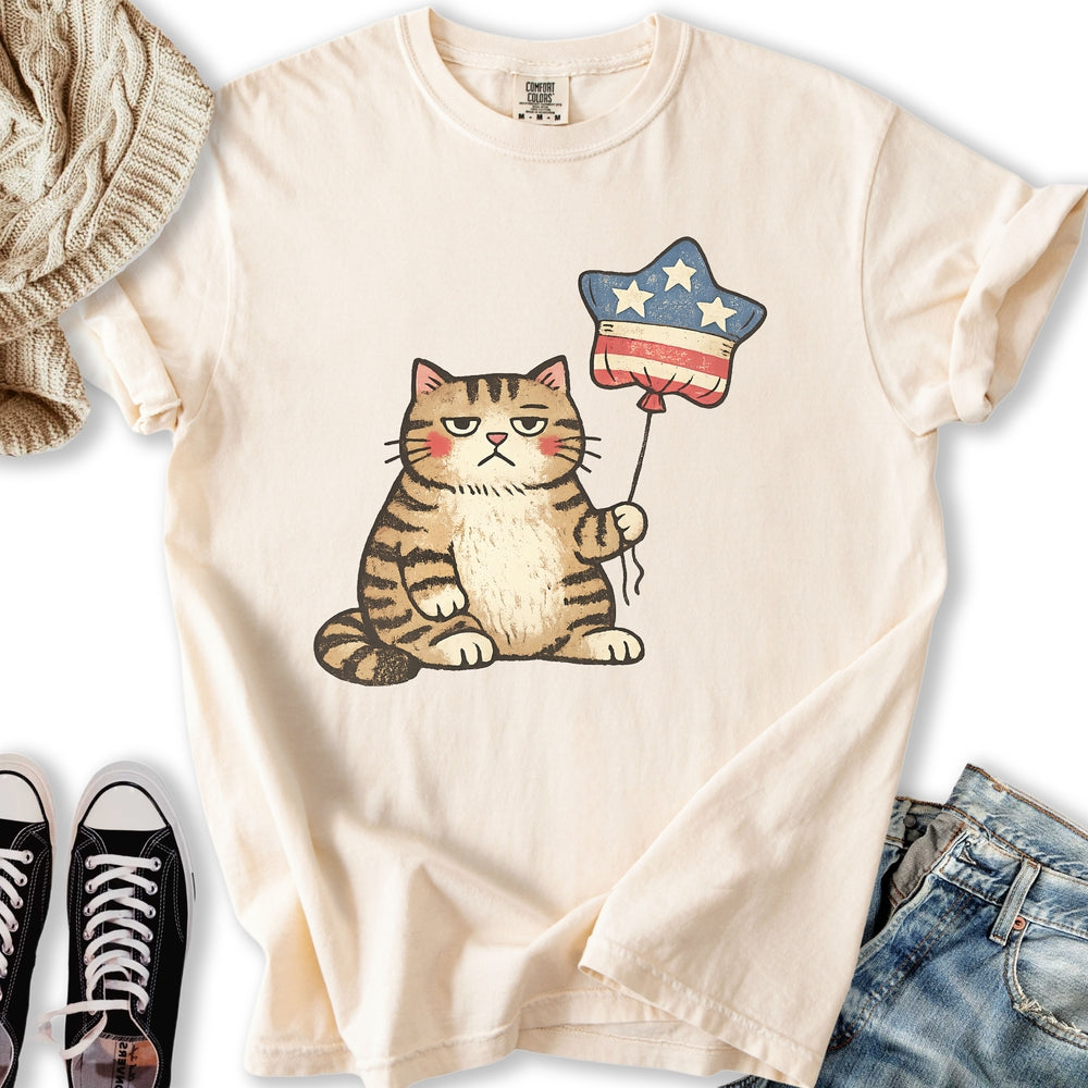 Unbothered Cat Patriot T-Shirt