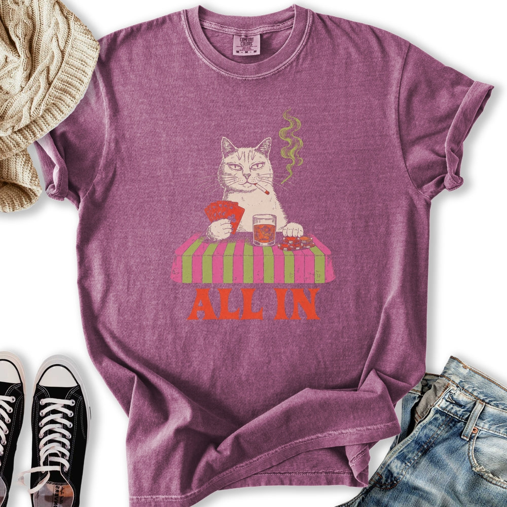 Vintage Poker Cat Relaxed Tee