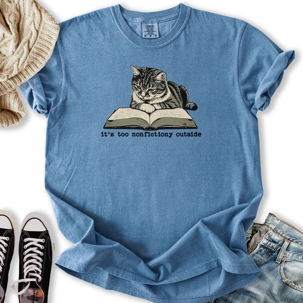 Too Nonfictiony Cat Relaxed Tee