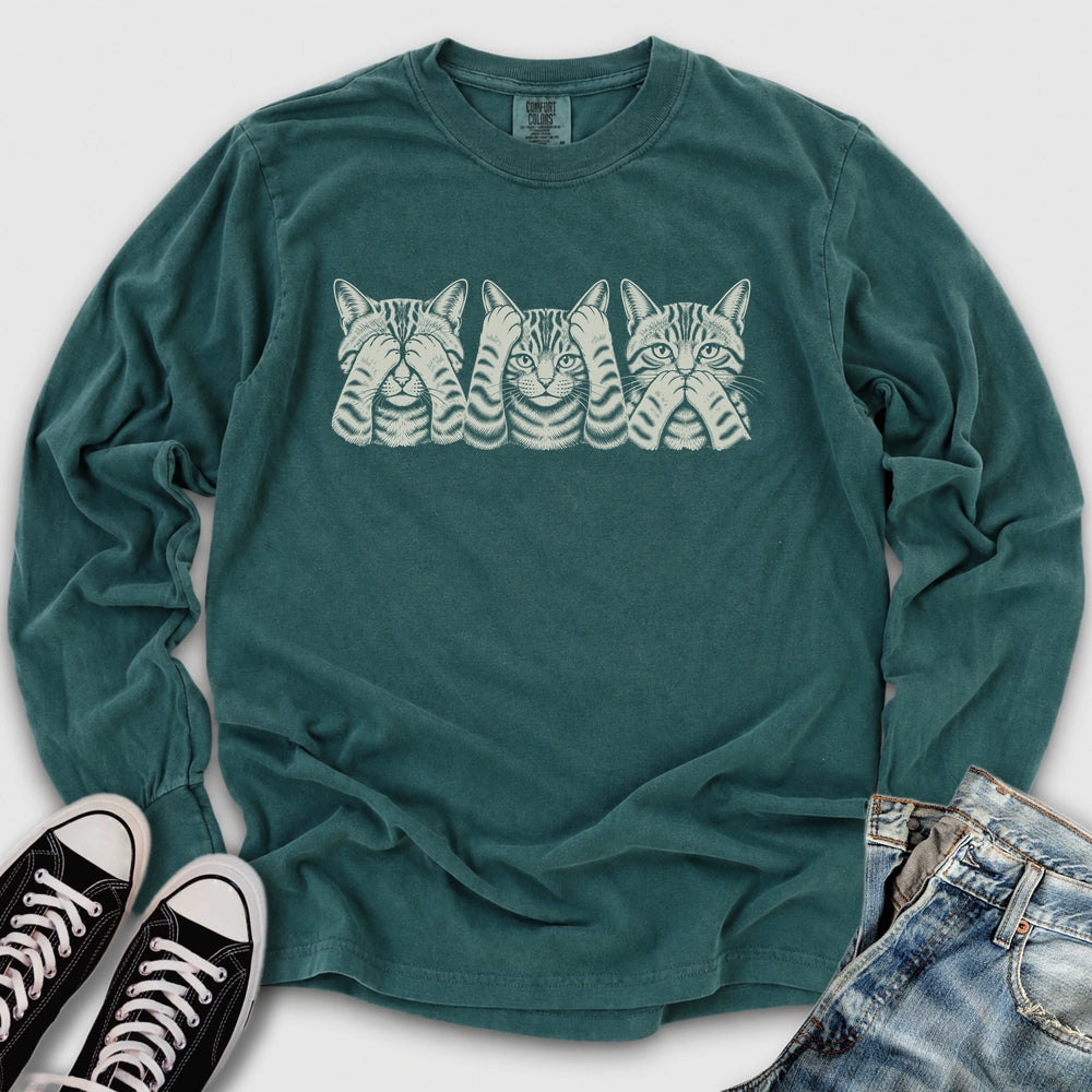 No Evil Cats Long Sleeve Tee