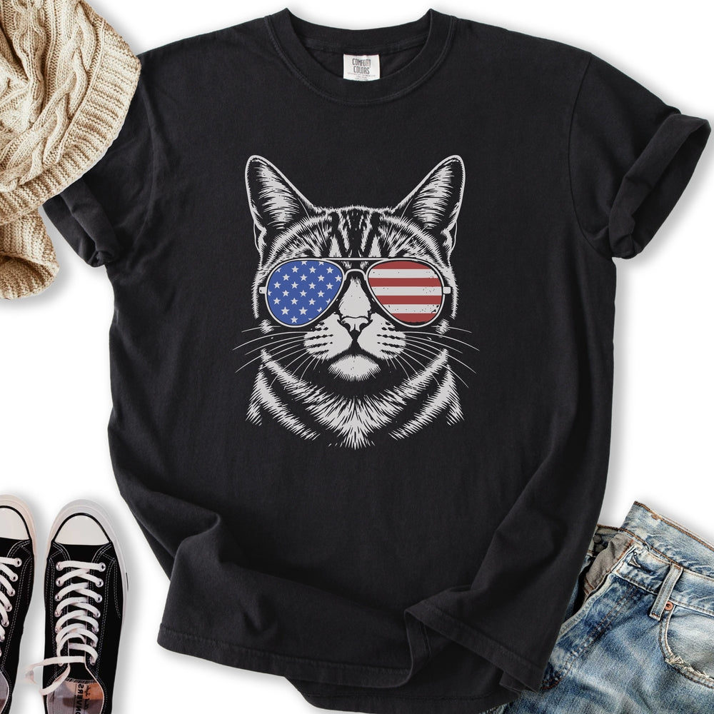 USA Aviator Cat T-Shirt