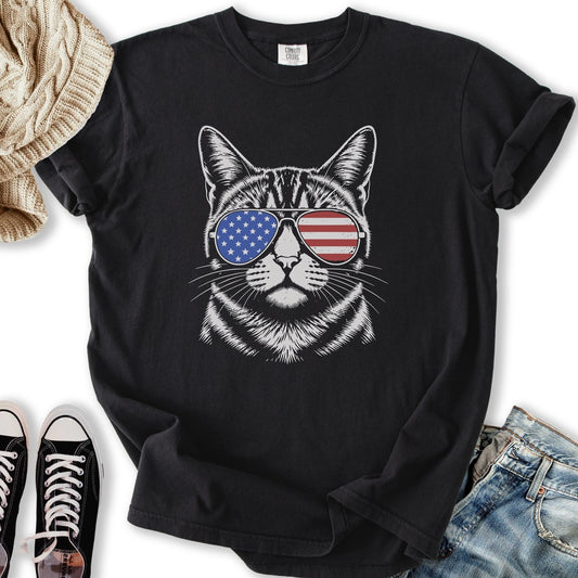 USA Aviator Cat T-Shirt