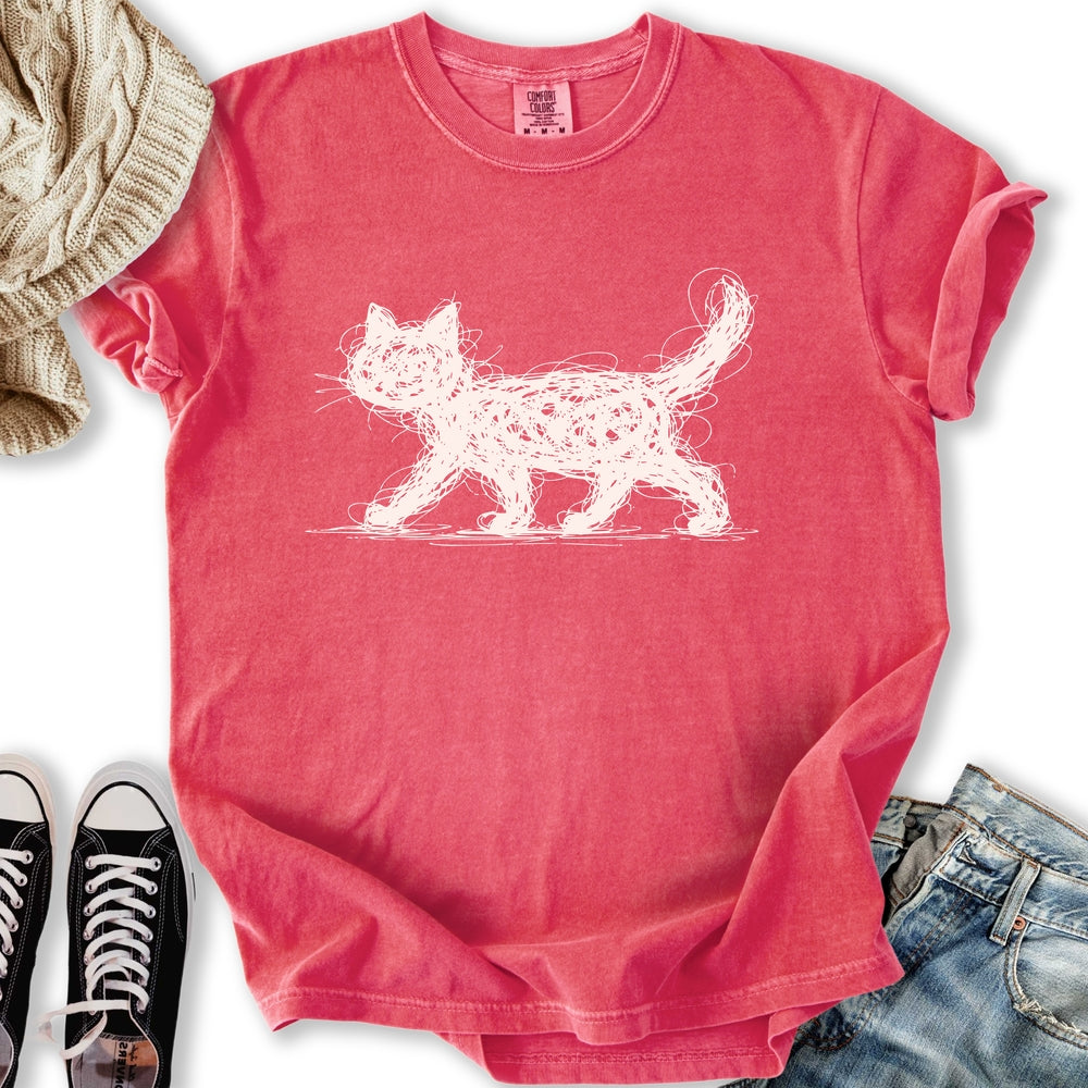 Scribbled Cat T-Shirt