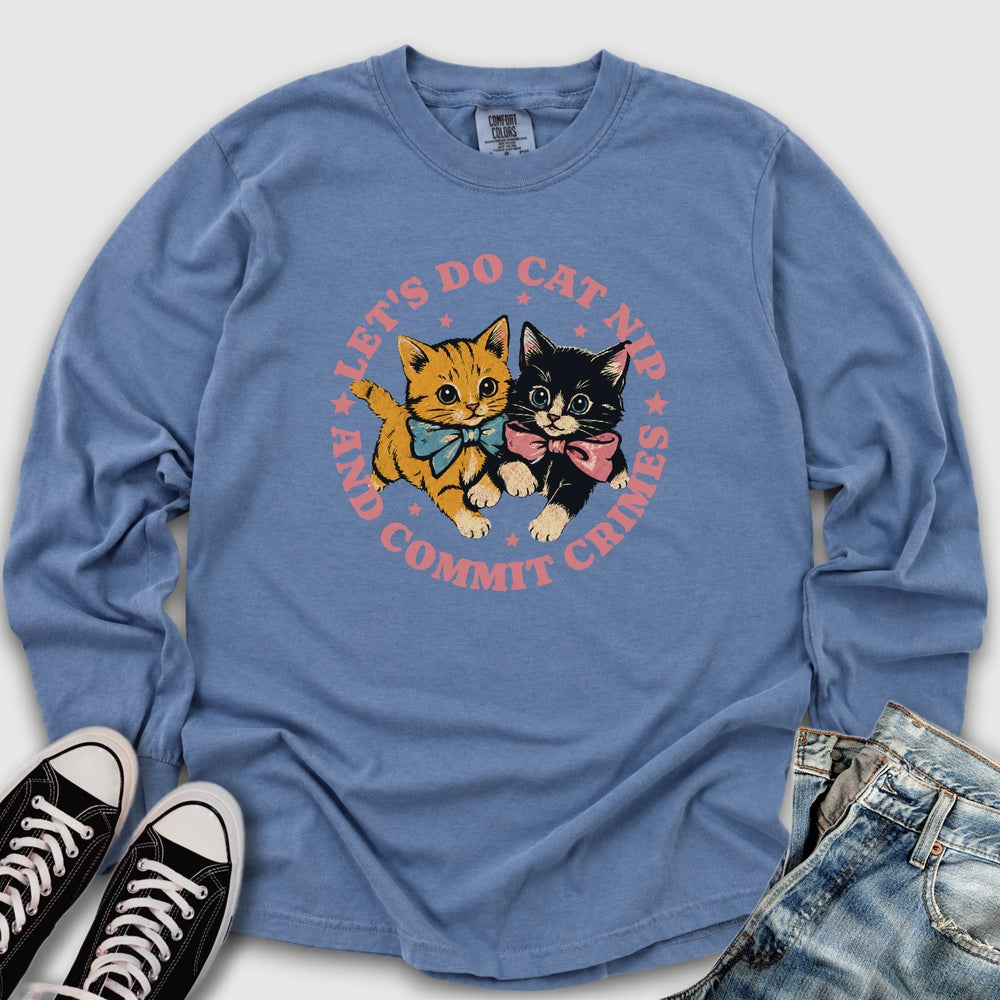 Cat Nip Crimes Long Sleeve Tee