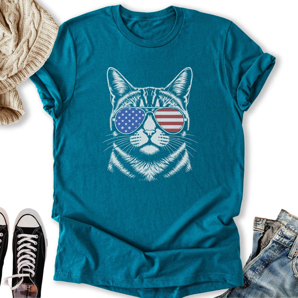 USA Aviator Cat T-Shirt