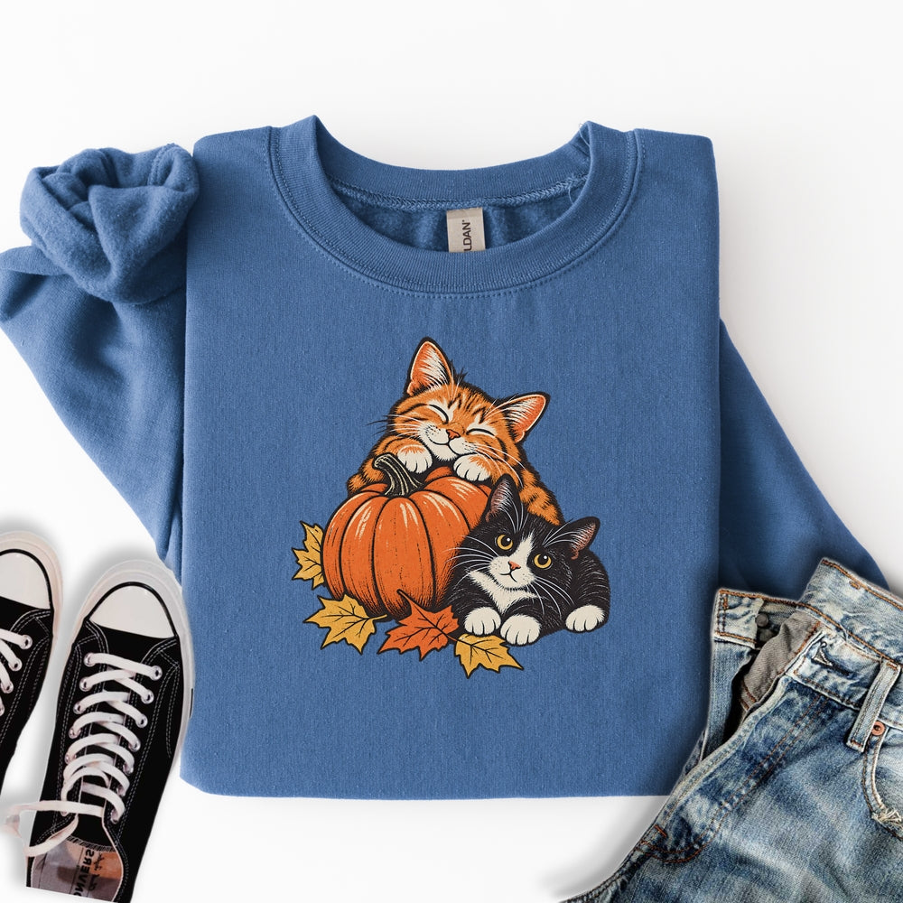 Cute Retro Fall Cats Sweatshirt