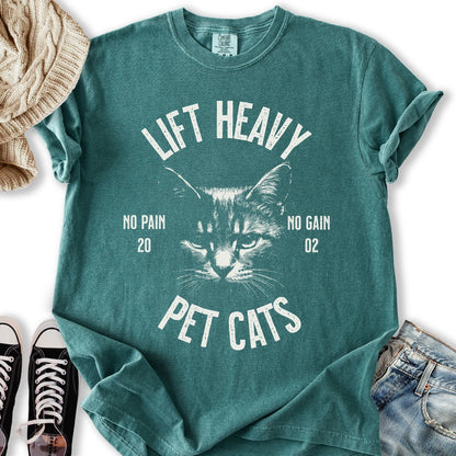 Lift Heavy Pet Cats Relaxed Tee