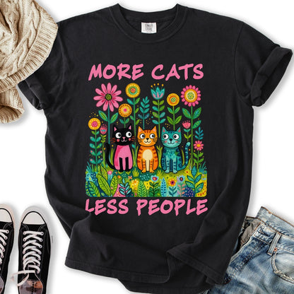 More Cats Folk Art Relaxed Tee