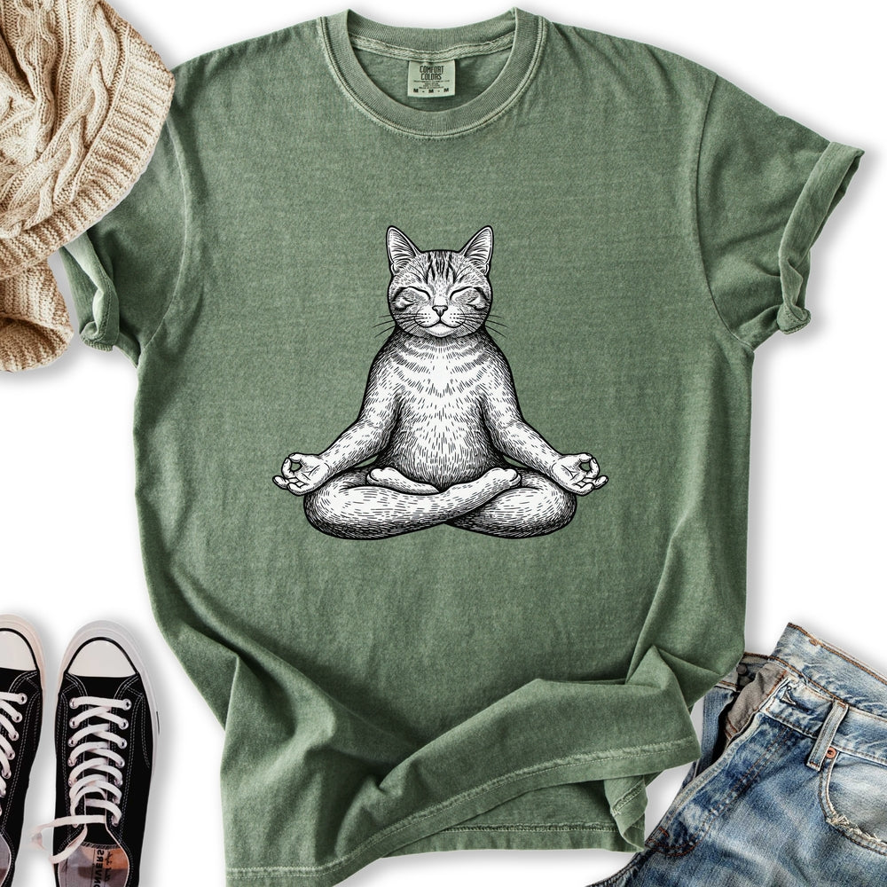 Yoga Lotus Cat T-Shirt