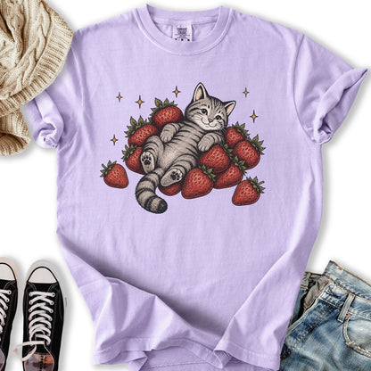Strawberry Cat Relaxed Tee