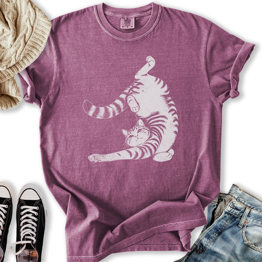 Cat Yoga Pose Relaxed Tee