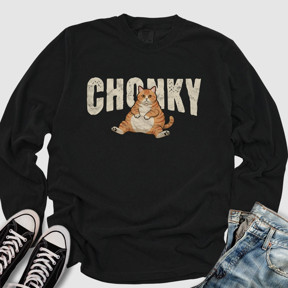 Chonky Orange Cat Long Sleeve Tee