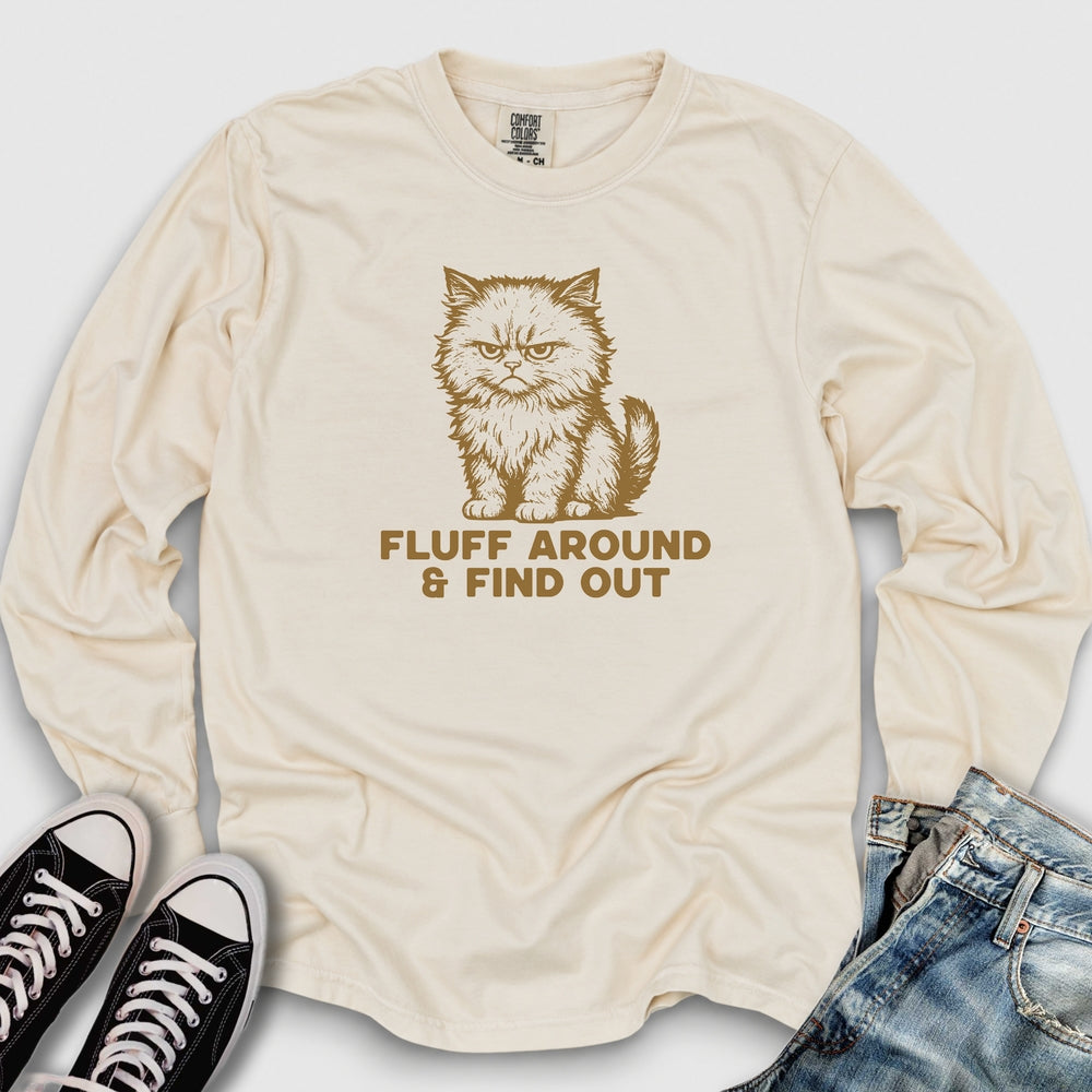 Fluff Around Cat Long Sleeve Tee