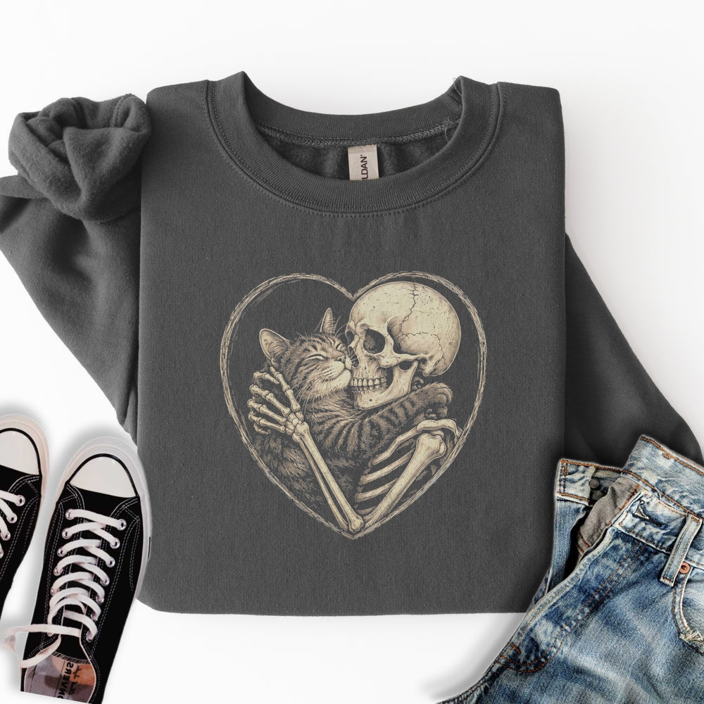 Skeleton Tabby Love Sweatshirt