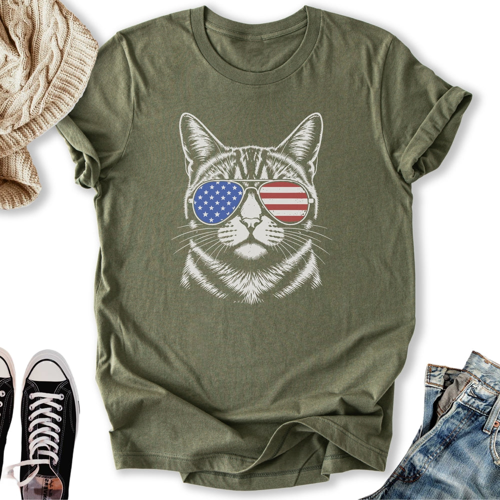USA Aviator Cat T-Shirt