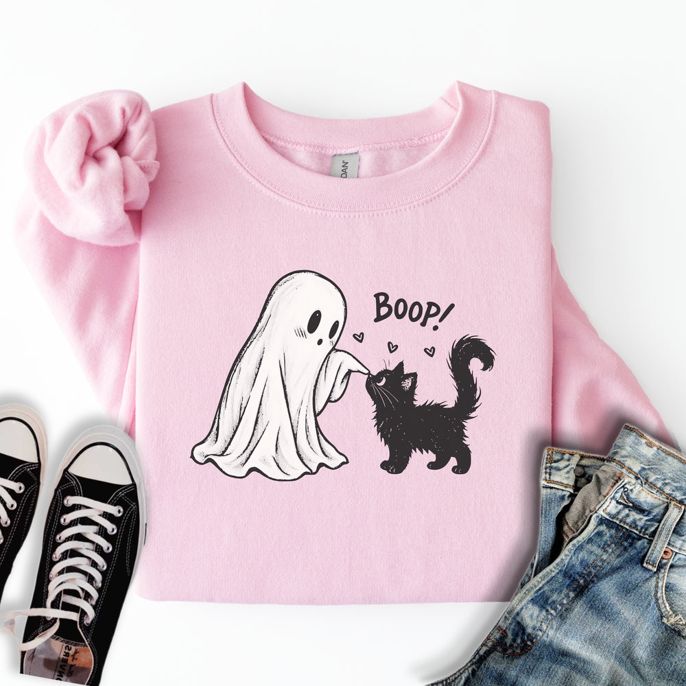 Boop Ghost and Cat Sweatshirt
