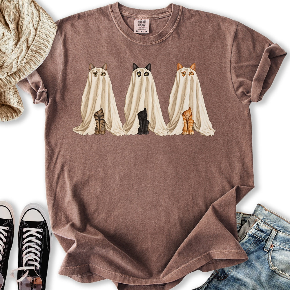 Three Ghost Cats Relaxed Tee