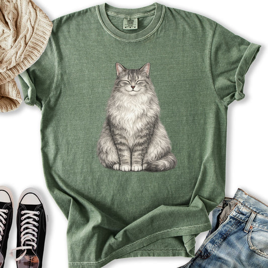 Smiling Longhair Tabby T-Shirt