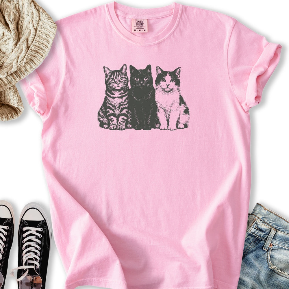 Three Cats Relaxed Tee