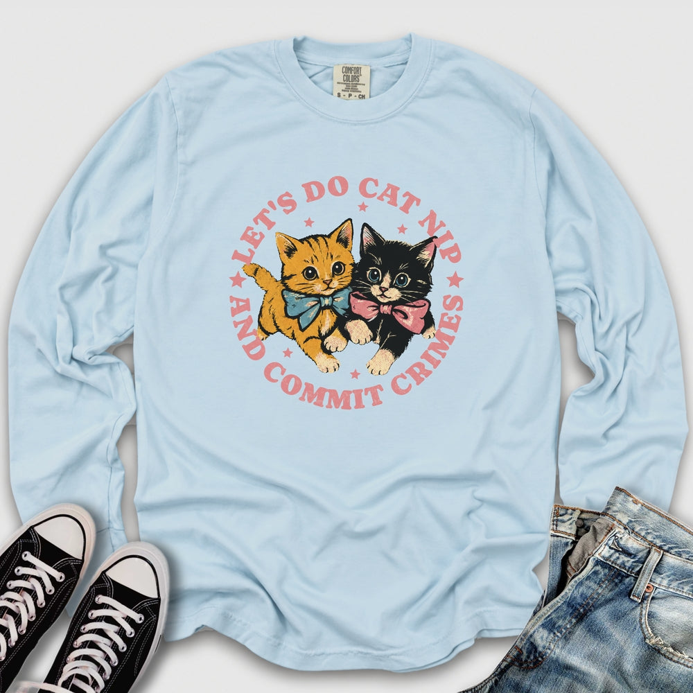 Cat Nip Crimes Long Sleeve Tee