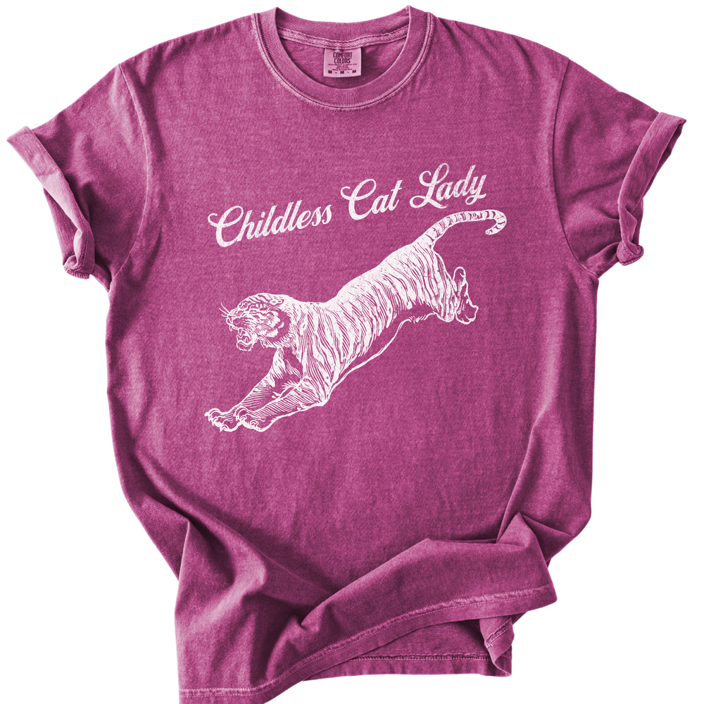 Childless Cat Lady Tiger T-Shirt
