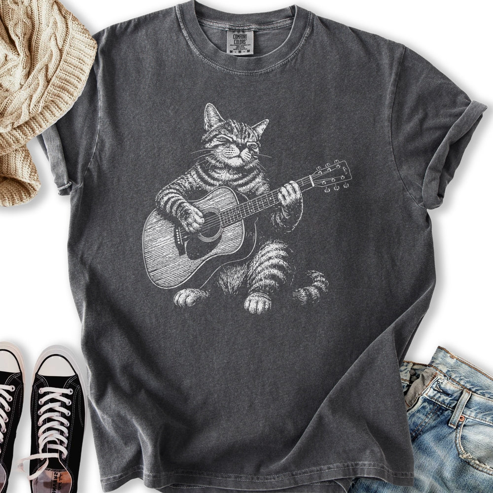 Acoustic Guitar Cat T-Shirt