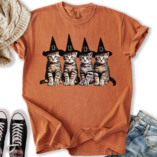 Vintage Halloween Cats Relaxed Tee