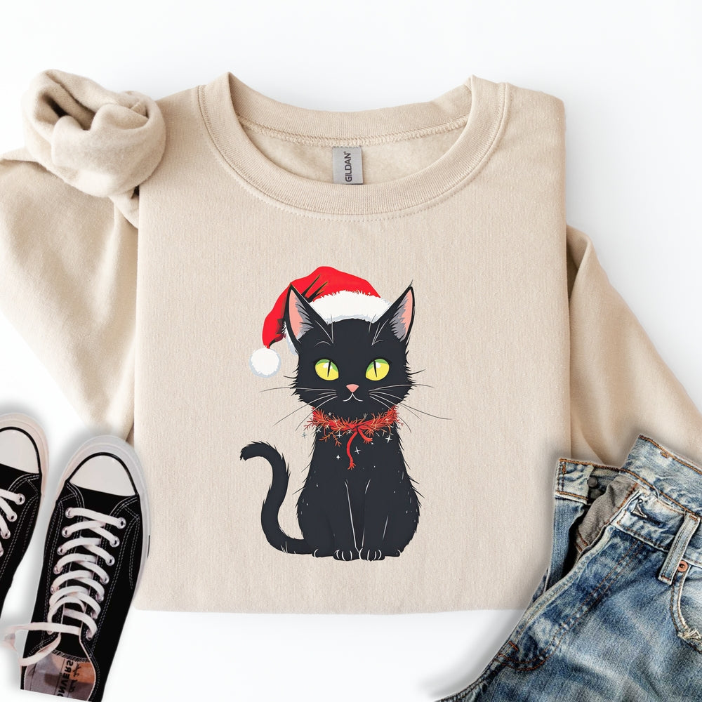 Black Cat Tinsel Sweatshirt