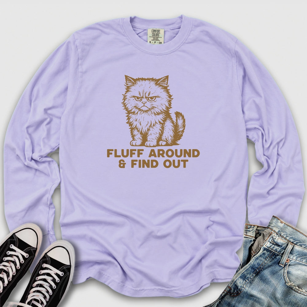 Fluff Around Cat Long Sleeve Tee