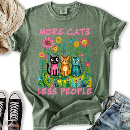 More Cats Folk Art Relaxed Tee