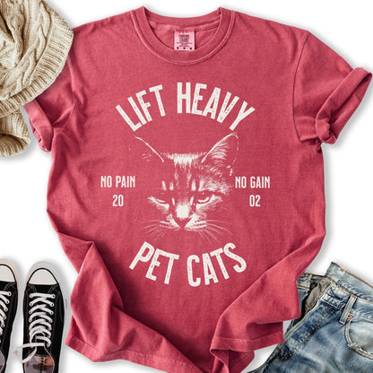 Lift Heavy Pet Cats Relaxed Tee