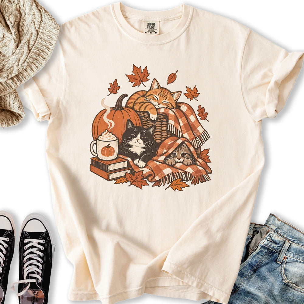 Retro Fall Cats Relaxed Tee